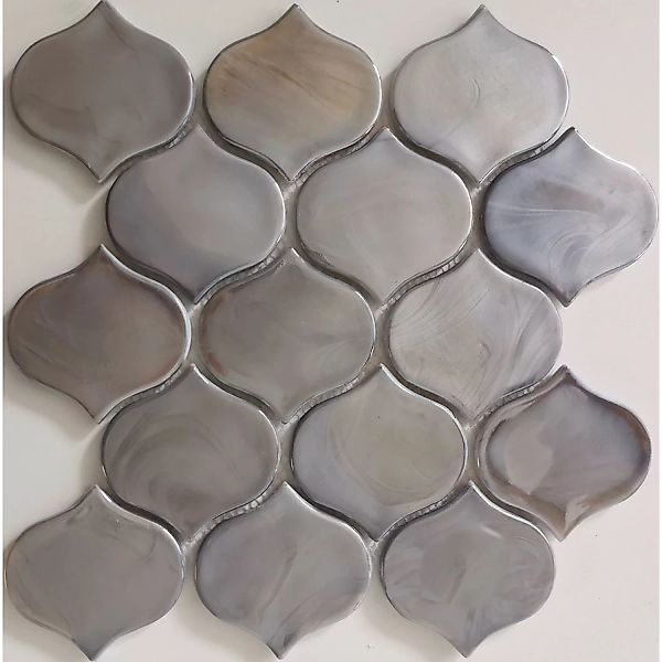 Mosaikmatte Cadiz Arabesque Keramik Grau 26,4 cm x 28,3 cm günstig online kaufen