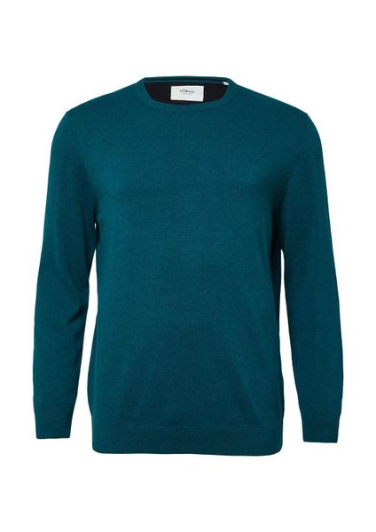 s.Oliver Rundhalspullover Basic (1-tlg) mit gesticktem günstig online kaufen