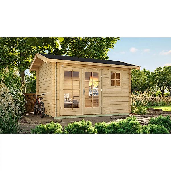 Weka Holz-Gartenhaus Satteldach Unbehandelt 410 cm x 380 cm günstig online kaufen