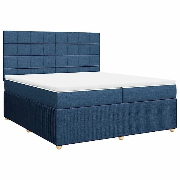 vidaXL Boxspringbett mit Matratze Blau 200x200 cm Stoff 3292169 günstig online kaufen