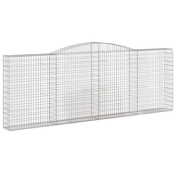 vidaXL Gabionen mit Hochbogen 2 Stk 400x30x140/160cm Eisen 1635379 günstig online kaufen