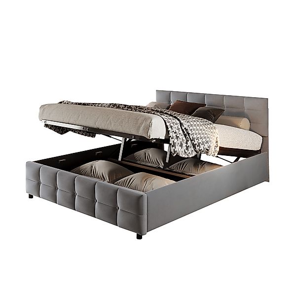 Flieks Polsterbett, Hydraulisches Stauraumbett Doppelbett 180x200cm günstig online kaufen