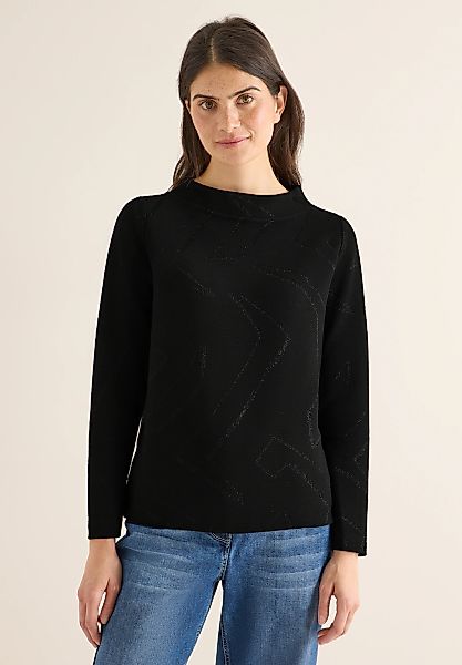 Cecil Langarmshirt aus softem Materialmix günstig online kaufen