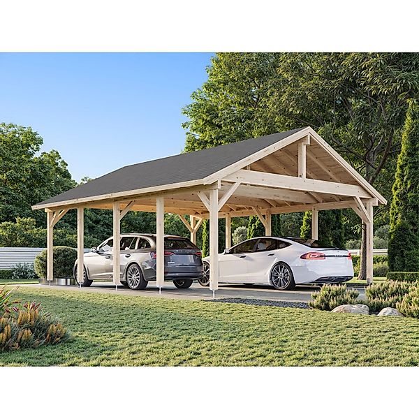 Palmako Carport Robert 555 x 732 cm Naturbelassen FSC® günstig online kaufen