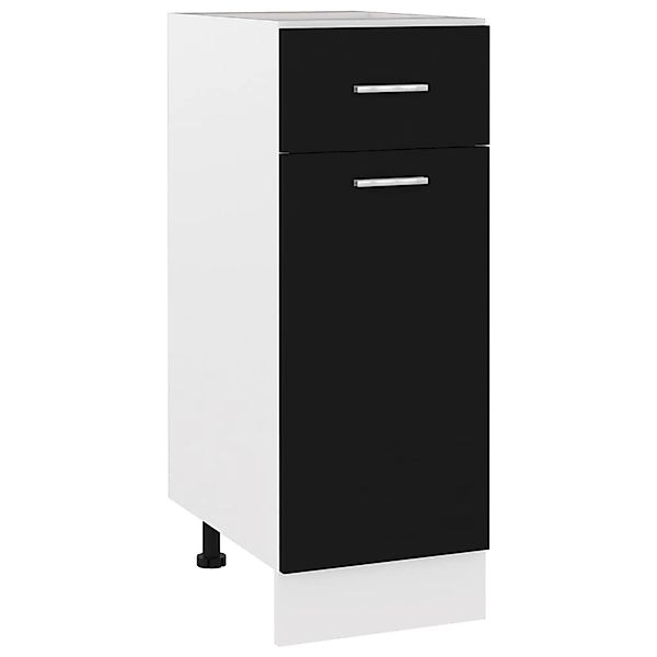 Schubunterschrank Schwarz 30x46x81,5 Cm Spanplatte günstig online kaufen