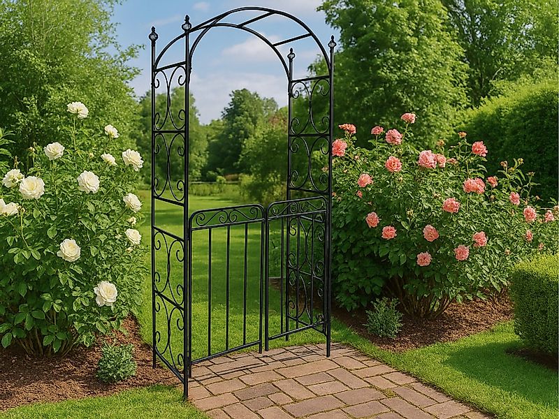 abc HOME Rosenbogen Gartentor, 2in1, mit Erdspießen, 217 cm H günstig online kaufen
