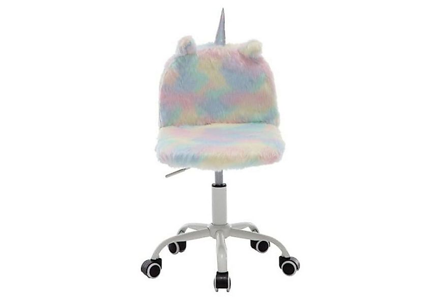 CHAIRUS Stuhl höhenverstellbarer Kunstfell-Drehstuhl ohne Armlehnen für Kin günstig online kaufen