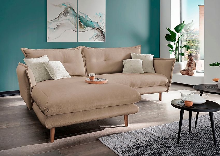 INOSIGN Ecksofa "Lazio modern und bequem, schmale Armlehnen, tolle Detailve günstig online kaufen