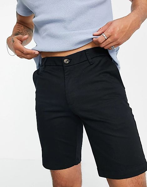 Ben Sherman – Elastische Chino-Shorts-Schwarz günstig online kaufen