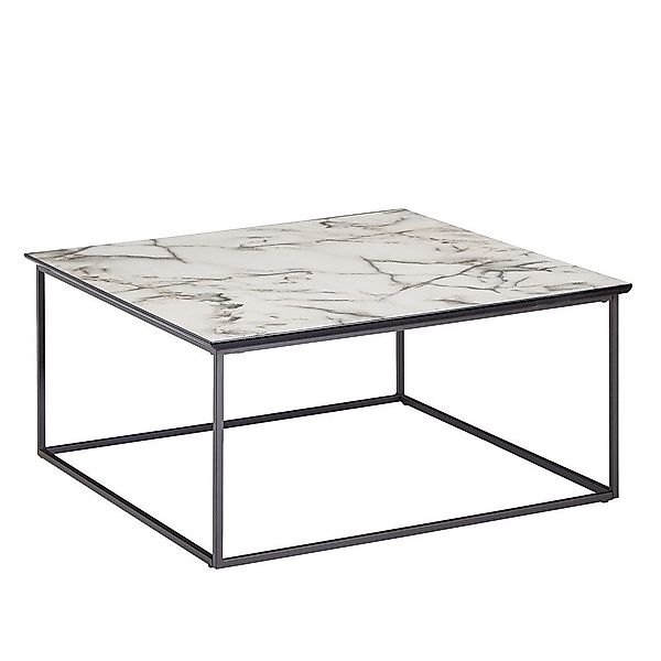 Lomadox Couchtisch, quadratisch mit Marmor-Optik schwarzes günstig online kaufen
