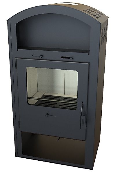 ECOfoxx Kaminofen Ceca Holz+Kohlefeuerung,gussgrau, 6,60 kW günstig online kaufen