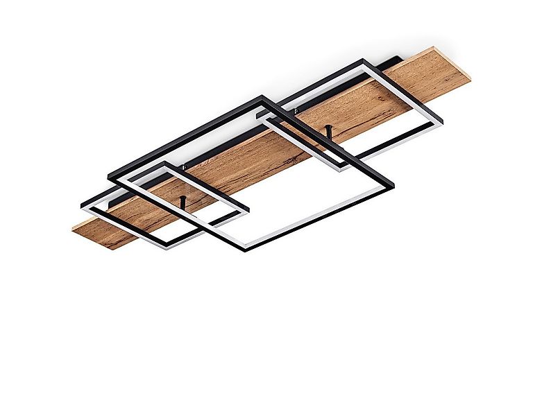 hofstein Deckenleuchte »Palermo« dimmbare Deckenlampe aus Metall/Holz, 3000 günstig online kaufen