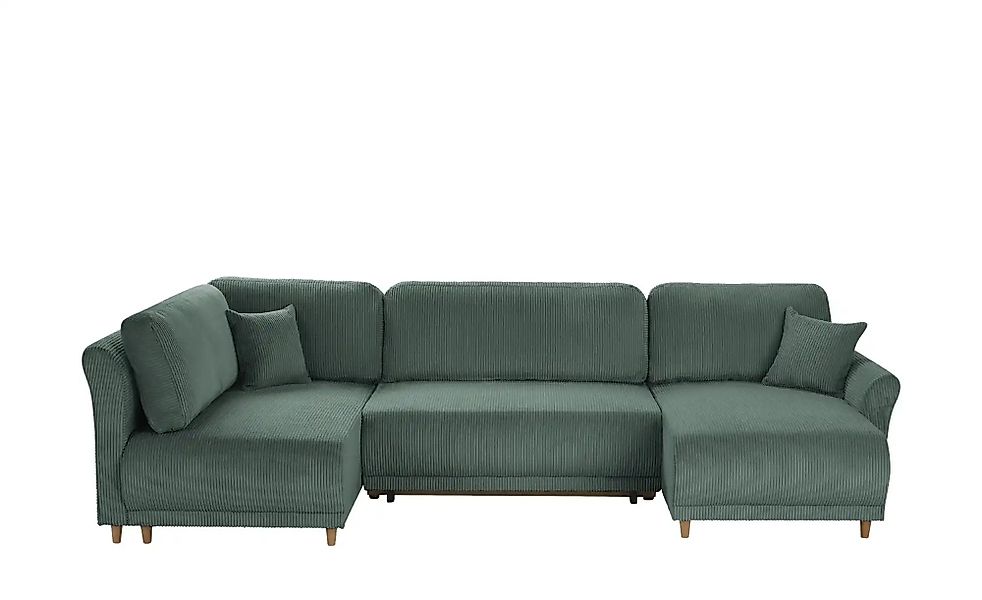 Wohnlandschaft mit Funktion  Malyn II ¦ grün ¦ Maße (cm): B: 316 H: 90 T: 1 günstig online kaufen