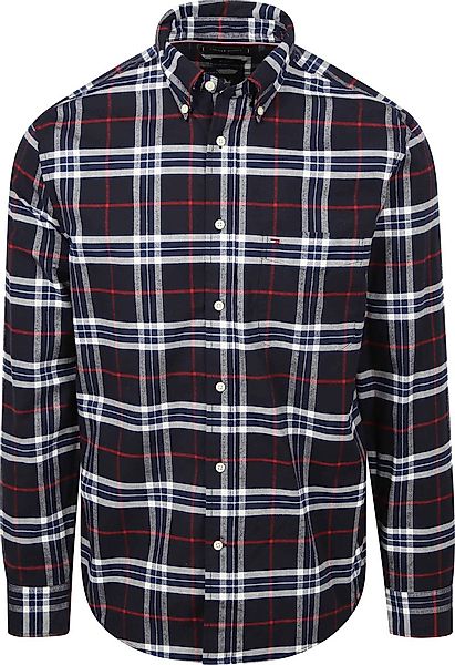 Tommy Hilfiger Oxford Hemd Karos Navy - Größe XXL günstig online kaufen