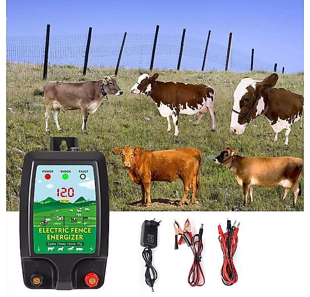 VIVIHEYDAY Weidenzaun 12V Weidezaungerät Elektrozaungerät für Einzäunungen, günstig online kaufen