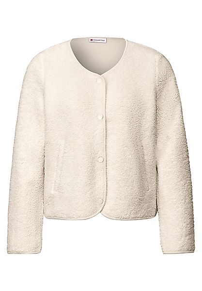 STREET ONE Langarmshirt Teddy-Jacke mit Knopfleiste günstig online kaufen