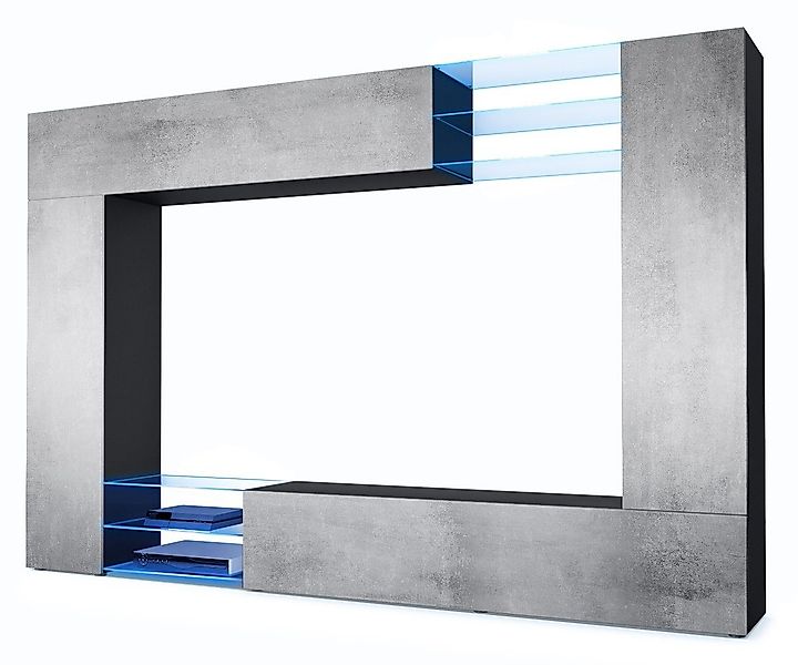 Vladon Wohnwand Mirage, (Anbauwand mit Rückwand günstig online kaufen