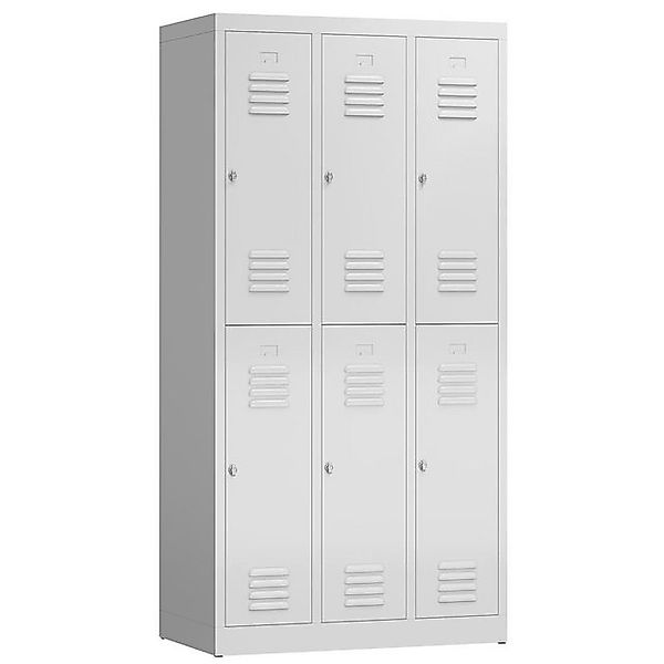 Steelboxx Spind ClassiX Garderobenschrank, 3 Abteile doppelstöckig, 1800 x günstig online kaufen