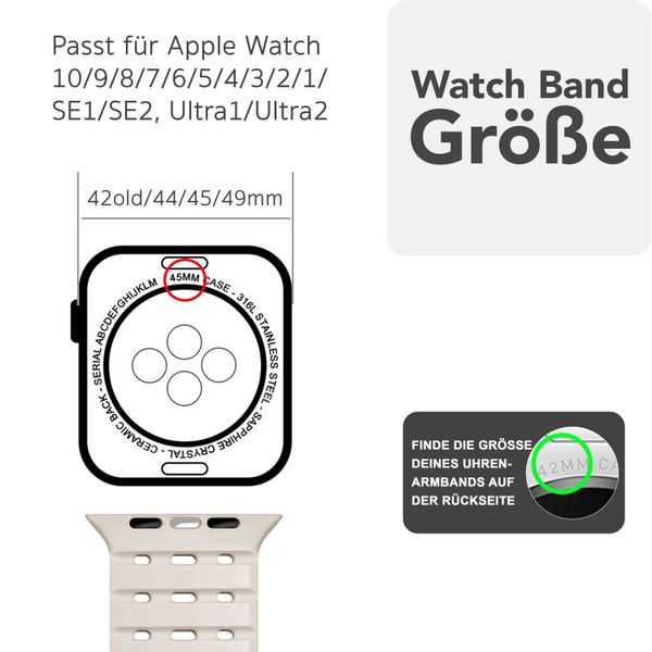 Nalia Smartwatch-Armband Apple Watch 49mm/46/45/44/42(Serie 1-3), günstig online kaufen