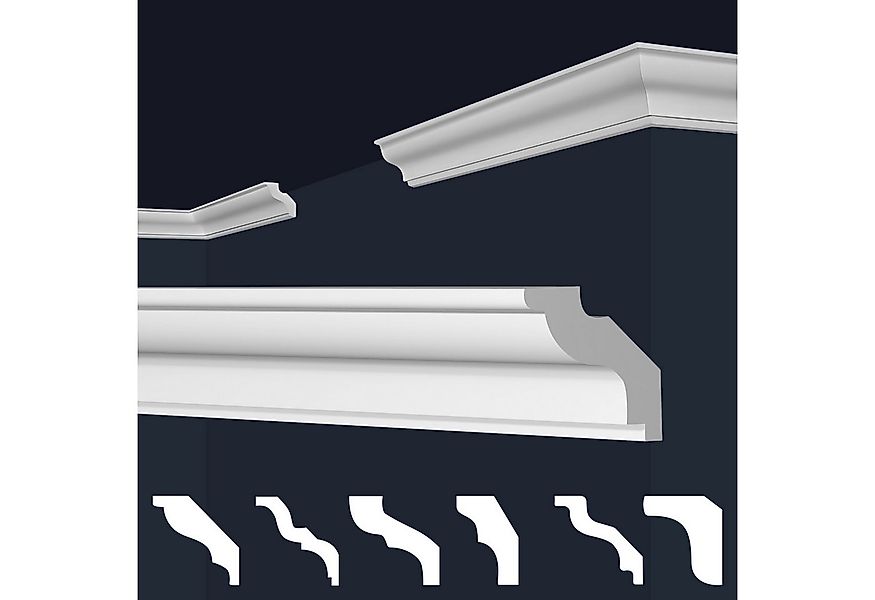 marbet design Stuckleiste E-22, 20 Meter / 10 Leisten, XPS Styropor weiß - günstig online kaufen