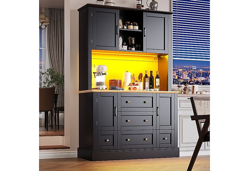 Celya Hochschrank Küchenschrank,Vitrinenschrank,Buffetschrank,Wohnzimmersch günstig online kaufen