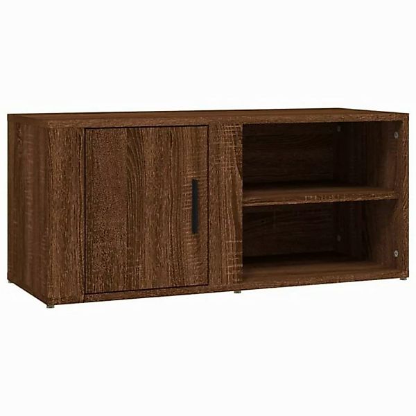 furnicato TV-Schrank Braun Eichen-Optik 80x31,5x36 cm Holzwerkstoff (1-St) günstig online kaufen