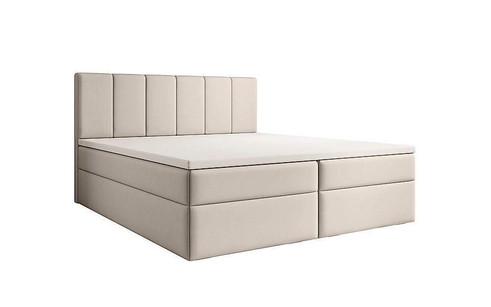 Luxusbetten24 Boxspringbett Aurelia Stoff, mit Stauraum günstig online kaufen
