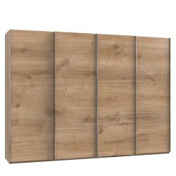Kleiderschrank mit Schiebetüren in Plankeneiche NB Made in Germany günstig online kaufen