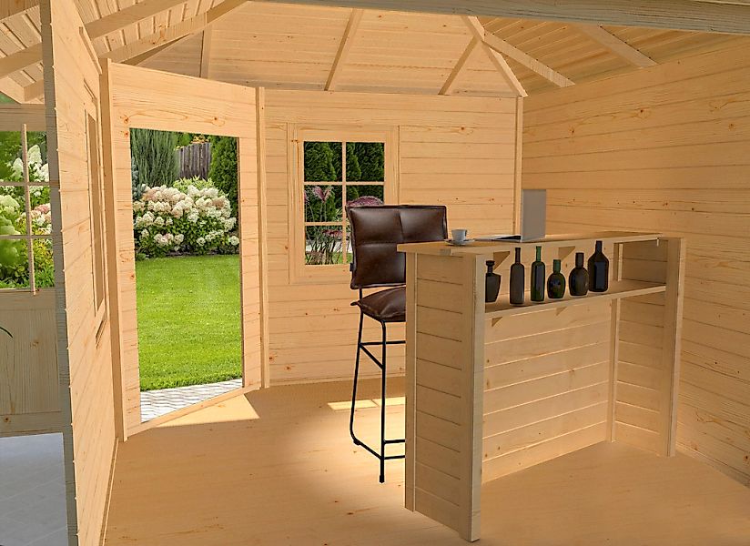 weka Tresentisch "Tresenbausatz für Gartenhäuser, Gesamthöhe: 115 cm, natur günstig online kaufen