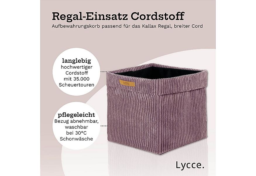 Lycce Regalkorb Kallax Boxen Cord 4er Set altrosa, Aufbewahrungsbox faltbar günstig online kaufen
