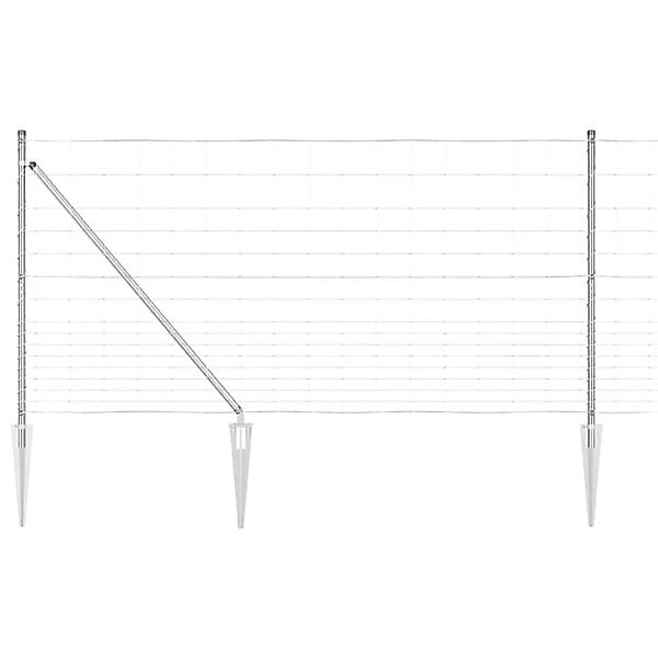 vidaXL Zaunpfosten Galvanisiert 25 x 1,2 m Stahl 3351429 günstig online kaufen