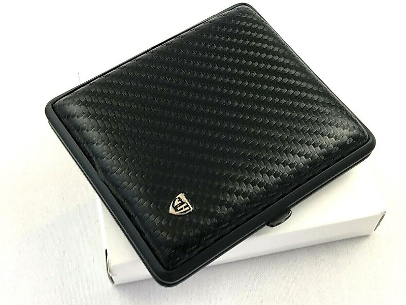 vom Hofe Bügelbörse vom Hofe Premium Zigaretten Etui 18er Carbon Black Echt günstig online kaufen
