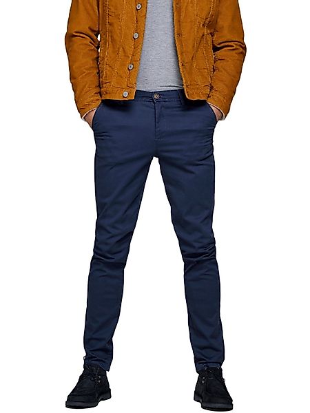 Jack & Jones Herren Chino Hose JJIMARCO JJBOWIE SA - Slim Fit - Blau - Grün günstig online kaufen