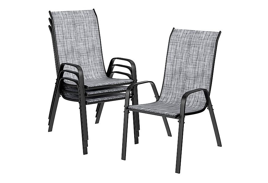 TLGREEN Stapelstuhl Gartenstühle Stapelstuhl,Camping Stapelbar Hochlehner, günstig online kaufen