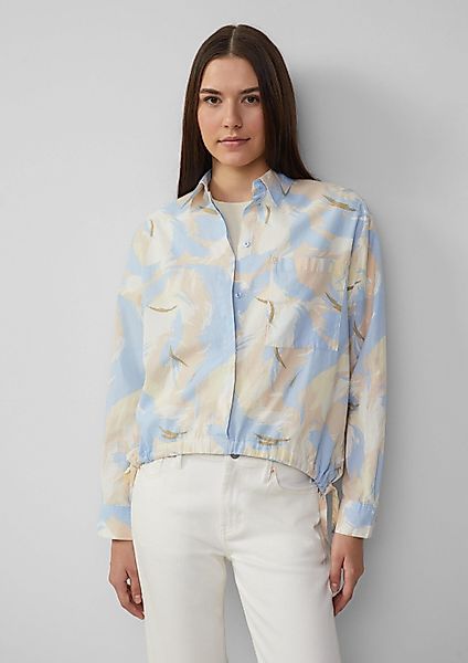 s.Oliver Langarmbluse Bluse Gemusterte Hemdbluse mit günstig online kaufen