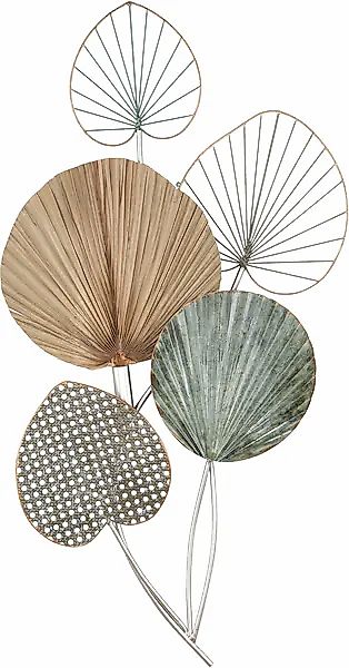 GILDE Wanddekoobjekt »Wandrelief 5 Blätter« günstig online kaufen