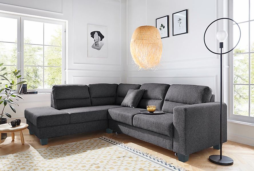 TRENDMANUFAKTUR Ecksofa "Chamber, zeitlos&modern, hoher Sitzkomfort, Breite günstig online kaufen
