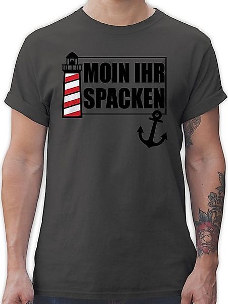 Shirtracer T-Shirt Moin ihr Spacken Leuchtturm Sprüche Statement günstig online kaufen