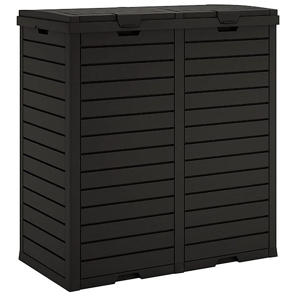 vidaXL Outdoor-Mülltonne Schwarz 78x41x86 cm Polypropylen 1740944 günstig online kaufen