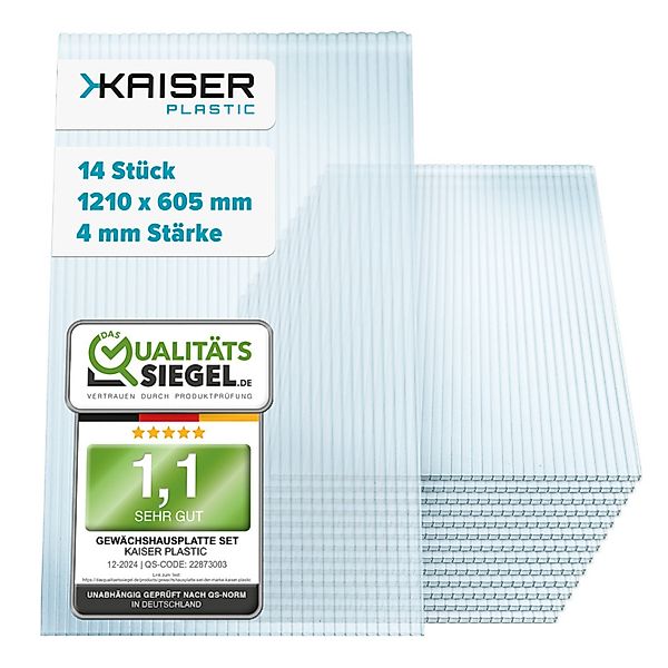 Kaiser plastic Gewächshaus Gewächshausplatten Sets, 4 günstig online kaufen