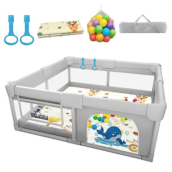 DAKYAM Laufgitter Faltbar Oxford-Stoff Baby Laufstall, günstig online kaufen