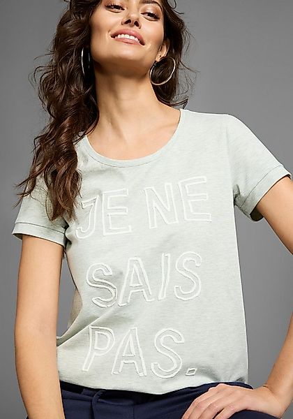 Laura Scott T-Shirt mit aufgenähtem Schriftzug günstig online kaufen