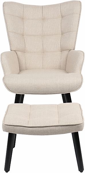 HELA Loungesessel "PAROS" Set, Sessel mit Hocker, 2 Stk. tlg. Sessel mit Ho günstig online kaufen