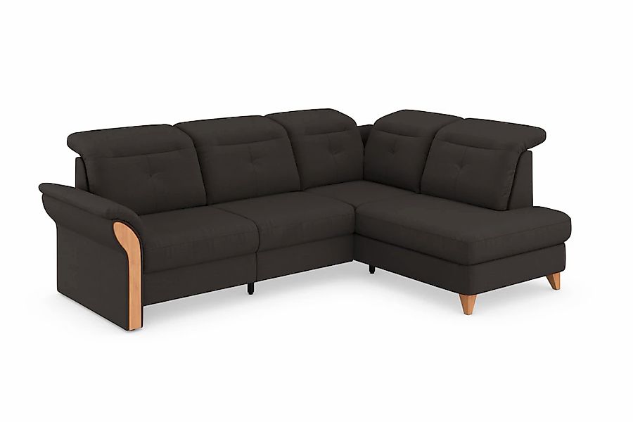 Home affaire Ecksofa "Dangast L-Form" Kopfteilverstellung, wahlweise mit mo günstig online kaufen