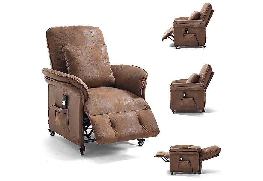 LuxusKollektion Armlehnstuhl Relaxsessel elektrisch 2 Motoren Liegefunktion günstig online kaufen