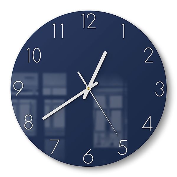 DEQORI Wanduhr 'Unifarben - Dunkelblau' (Glas günstig online kaufen