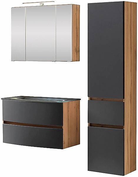 welltime Badezimmer-Set "Kaunas" Set, 3 Stk. tlg. bestehend aus Waschtisch- günstig online kaufen