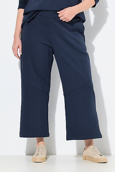 Ulla Popken Culotte Sweat-Culotte weites Bein Elastikbund Biobaumwolle günstig online kaufen