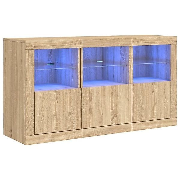 vidaXL Sideboard Sideboard mit LED-Leuchten Sonoma-Eiche günstig online kaufen