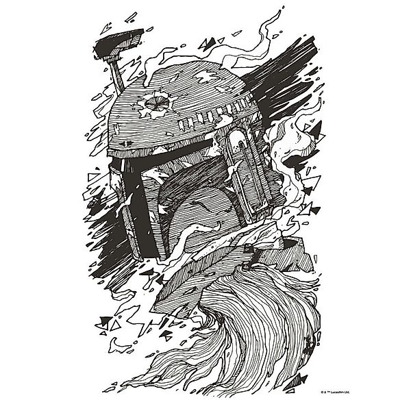 Komar Bild »Star Wars Boba Fett Drawing«, Disney, (1 St.), Wandbild zur Dek günstig online kaufen